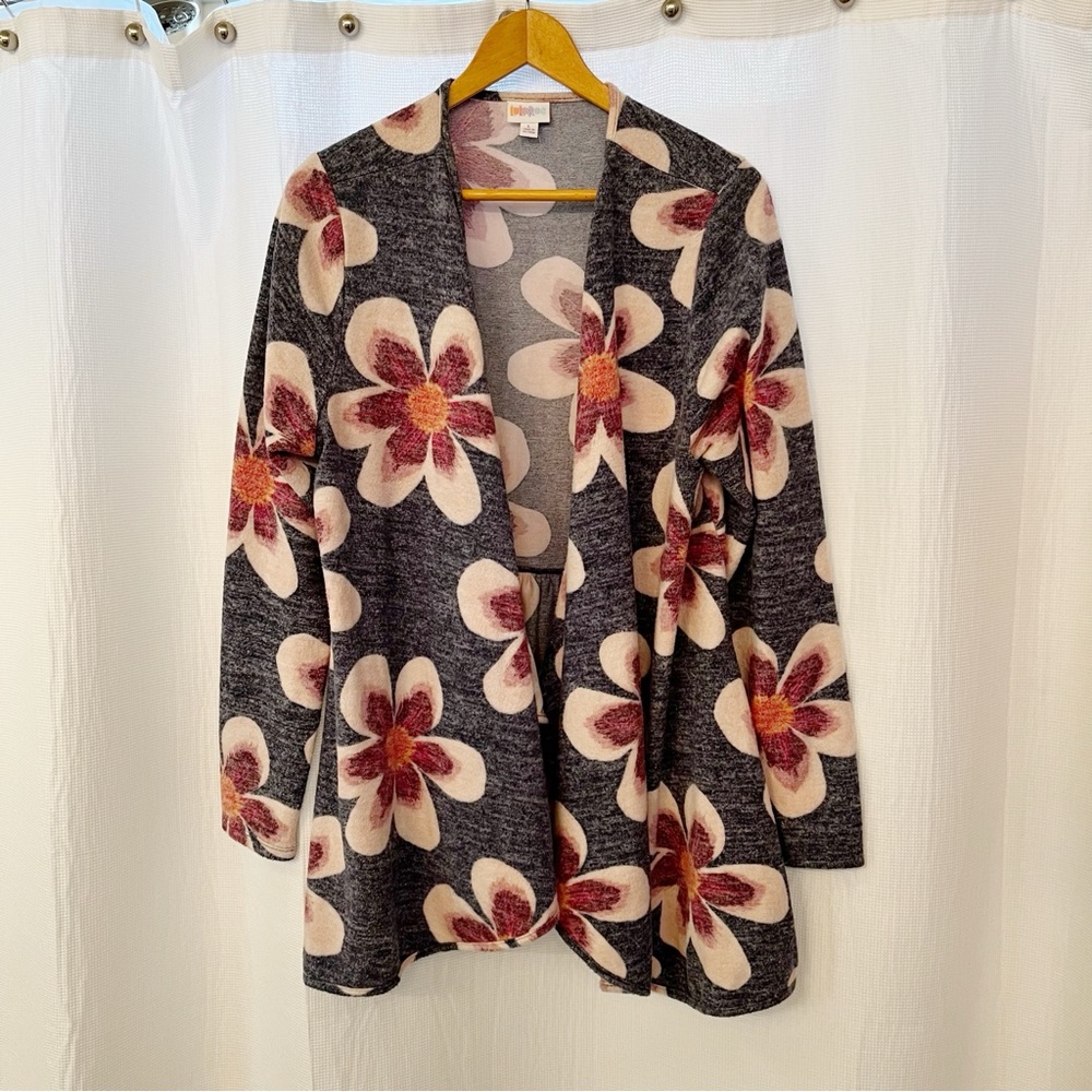 Super Soft Nanette Style LuLaRoe Sz L Cardigan Floral Print